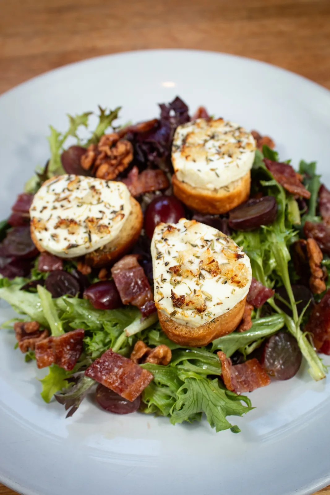 Roasted goat cheese salad at Luca Bistro